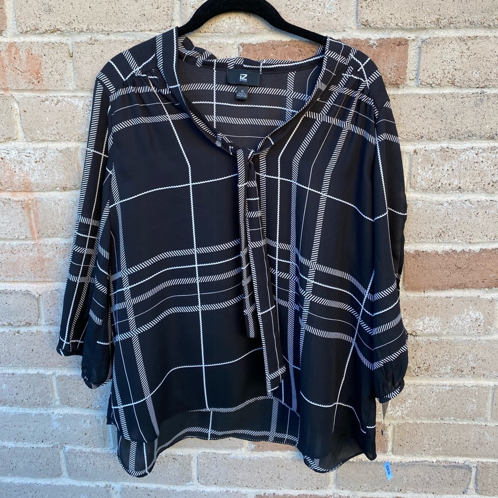 Xl blouse bow tie BOGO